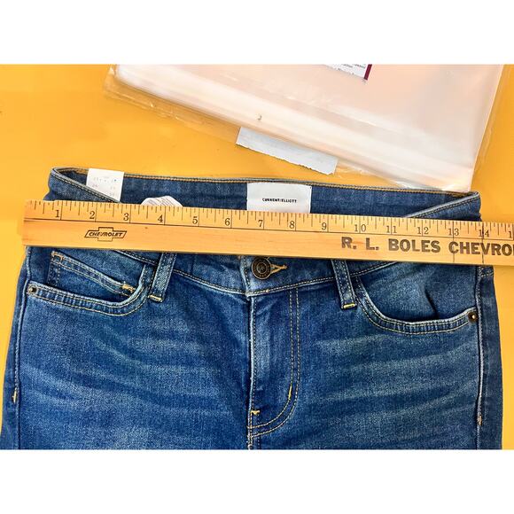 Current/Elliott The Lou High Rise Denim Cropped Flare Jeans Mina Womens 26 NWT - Picture 6 of 7